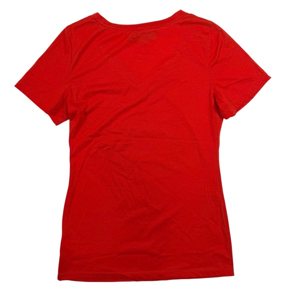 Blue Rain Red V Neck T Shirt Georgia Bulldogs UGA Sequin Logo Women's Large NWOT - Picture 4 of 8